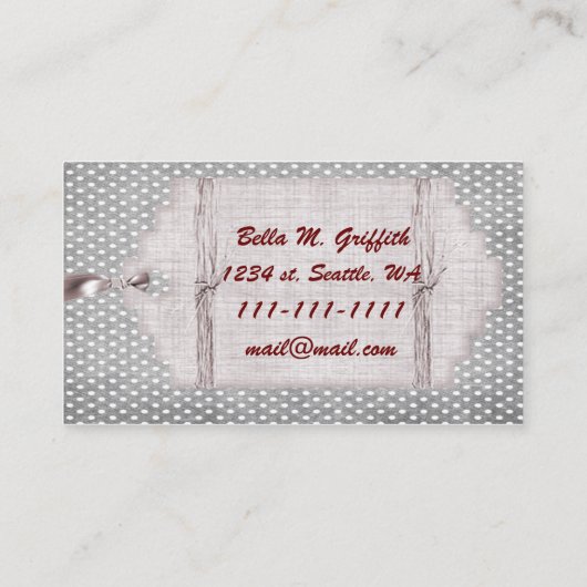 chic red cupcake business Karten (Rückseite)