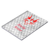 Chic Red Dragon Head & White Dragon Scales Notizblock (Linke Seite)