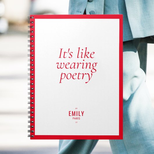 Chic Red Fashion Stylist Influencer Brand Notizblock