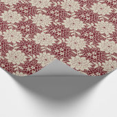 Chic Red Floral Geschenkpapier (Ecke)