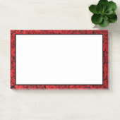Chic Red Floral Post-it Klebezettel (Büro)