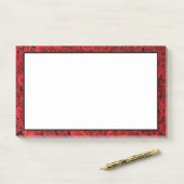 Chic Red Floral Post-it Klebezettel (Auf Schreibtisch)
