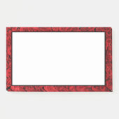 Chic Red Floral Post-it Klebezettel (Vorderseite)