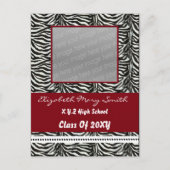 Chic Red Foto Abschluss Einladung (Vorderseite)