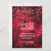 Chic Red Glitzer Glitzer Lichter Weihnachten Neues (Vorderseite)