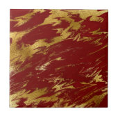 Chic Red Gold Imitate Marmor Fliese (Vorderseite)