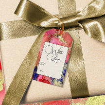 Chic Red Gold mit Liebe-Geschenketiketten