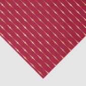 Chic Red Gold Stripes Seidenpapier (Ausschnitt)