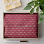 Chic Red Gold Stripes Seidenpapier (Geschenk)