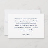 Chic Red Grad Cap Abschluss Mitteilungskarte (Rückseite)