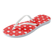 Chic Red Hearts Women Flip Flops Badesandalen (Schrägansicht)