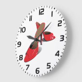 Chic Red High Heels Glamour Stiletto Mode Große Wanduhr (Winkel)