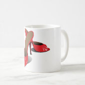 Chic Red High Heels Glamour Stiletto Mode Kaffeetasse (VorderseiteRechts)