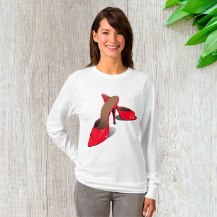 Chic Red High Heels Glamour Stiletto Mode T-Shirt
