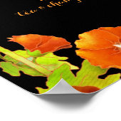 Chic Red Hollyhocks individuelles Business Poster (Ecke)