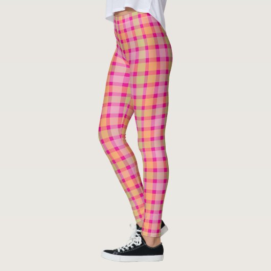 Chic Red Karo Pattern Leggings (Links)