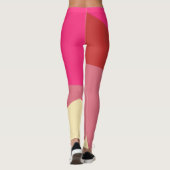 Chic Red mit Cream Angles Leggings (Rückseite)