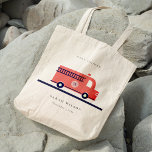 Chic Red Navy Fire Truck Motor Baby Shower Tragetasche<br><div class="desc">Wenn Sie weitere Anpassungen benötigen,  schreiben Sie mir bitte an yellowfebstudio@gmail.com.</div>