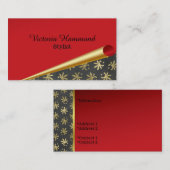 Chic Red Optical Illusion Business Card Visitenkarte (Vorne/Hinten)