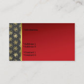 Chic Red Optical Illusion Business Card Visitenkarte (Rückseite)