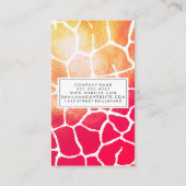 Chic Red Orange Muster Visitenkarte (Rückseite)