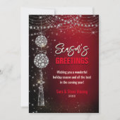 Chic Red Ornaments Glitzer Weihnachten Neues Jahr (Vorderseite)