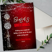 Chic Red Ornaments Glitzer Weihnachten Neues Jahr