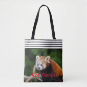 Chic Red Panda Striping Tasche (Vorderseite)
