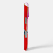 Chic red pink gray abstrakte geometrische Case-Mat Case-Mate iPhone Hülle (Rückseite / Rechts)