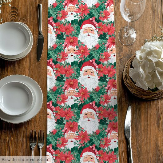 Chic red pink preppy Christmas table runner gift Mittelgroßer Tischläufer