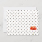 Chic Red Poppy Blume Brautparty Rezept Karte (Rückseite)