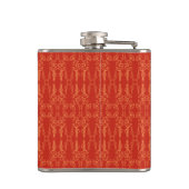 Chic Red Poppy Kontur, Hip Flask Flachmann (Rückseite)