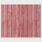 Chic Red Rustic Wood Geschenkpapier (Flach)