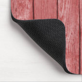 Chic Red Rustic Wood Mousepad (Ecke)