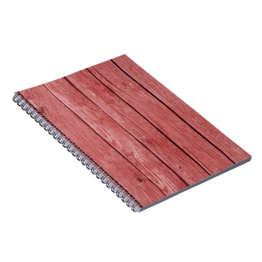 Chic Red Rustic Wood Notizblock (Rechte Seite)