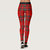 Chic Red Tartan kariert Leggings (Rückseite)