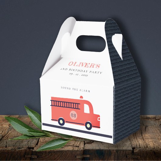 Chic Red Truck Fire LKW Motor jedes Alter Geburtst Geschenkschachtel