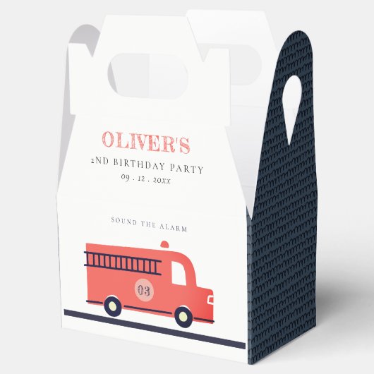 Chic Red Truck Fire LKW Motor jedes Alter Geburtst Geschenkschachtel (Geöffnet)