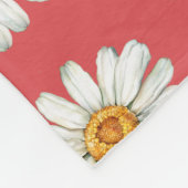 Chic Red White Daisy Flowers Birthday Fleecedecke (Ecke)