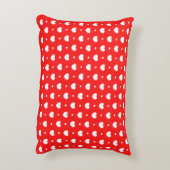 Chic Red White Hearts Muster Akzent Pillow Dekokissen (Rückseite(Vertikal))