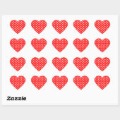 Chic Red White Hearts Pattern Girl Stickers (Blatt)