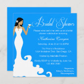 Chic Red Wine Damask Bridal Dusche Einladung (Vorne/Hinten)