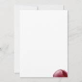 Chic Red Wine Spill Modernes, individuelles Alter  Einladung (Rückseite)