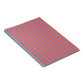 Chic Red Yellow Pink Blue Stripe Spiral Notebook Notizblock (Rechte Seite)