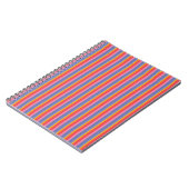 Chic Red Yellow Pink Blue Stripe Spiral Notebook Notizblock (Linke Seite)