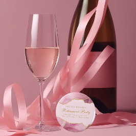 Chic Retirement Party Pink Gold Agate Custom Flaschenöffner