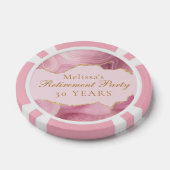 Chic Retirement Party Pink Gold Agate Custom Pokerchips (Einzeln)
