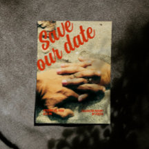 Chic Retro 90er Foto Save the Date Einladung