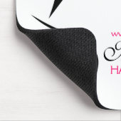 Chic Retro Black Pink Polka Dot Sonnenbrille Schön Mousepad (Ecke)