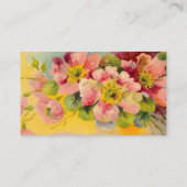 Chic Retro Blumendesign Schönheitssalon Visitenkarte (Rückseite)